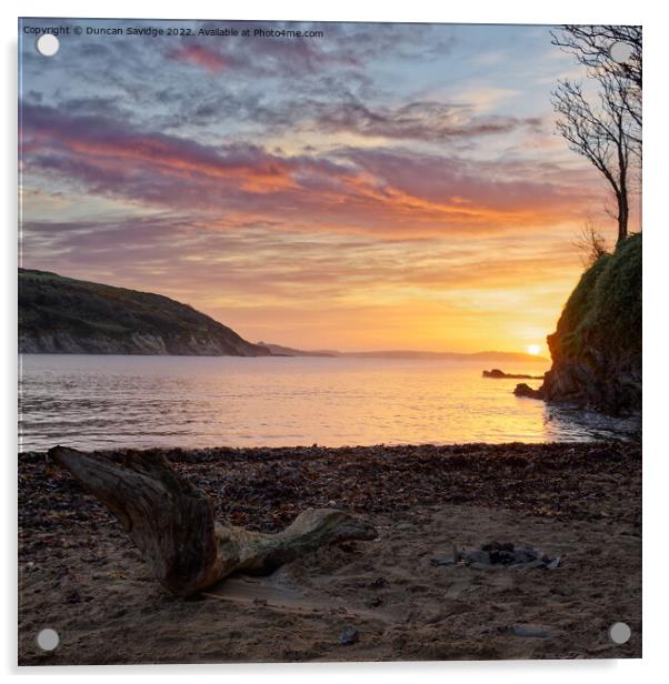 a Beautiful Cornish sunrise  Acrylic by Duncan Savidge