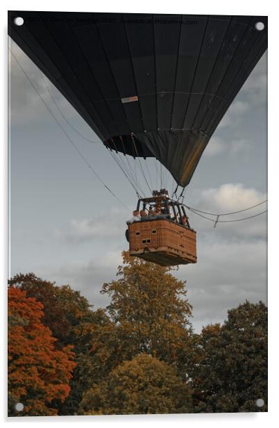 Autumn hot air balloon abstract  Acrylic by Duncan Savidge
