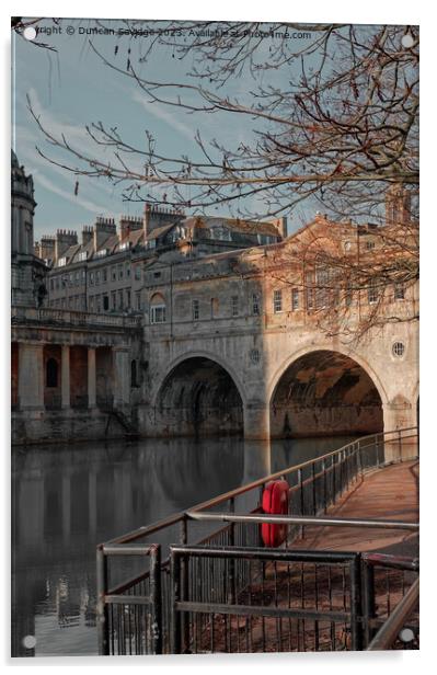 Pulteney Bridge Bath Cinematic  Acrylic by Duncan Savidge