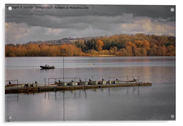 Winter at Chew Valley Lake Acrylic by Duncan Savidge