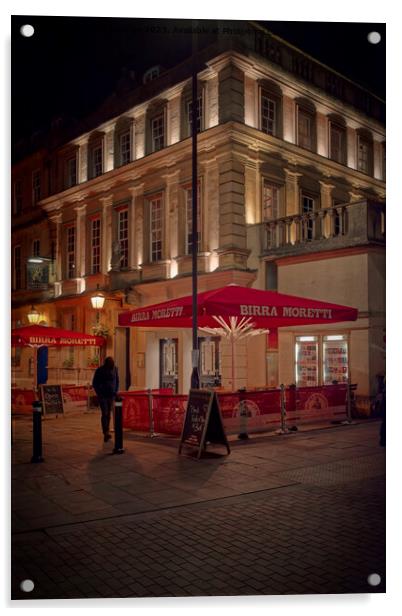 The Theatre Royal Bath at night Acrylic by Duncan Savidge