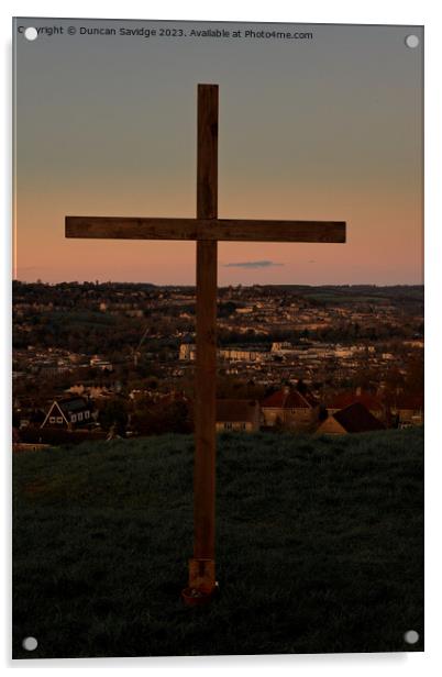Easter Cross over Bath Acrylic by Duncan Savidge