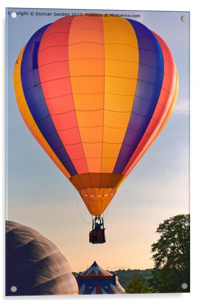 Hot air balloons launching from Bath Acrylic by Duncan Savidge