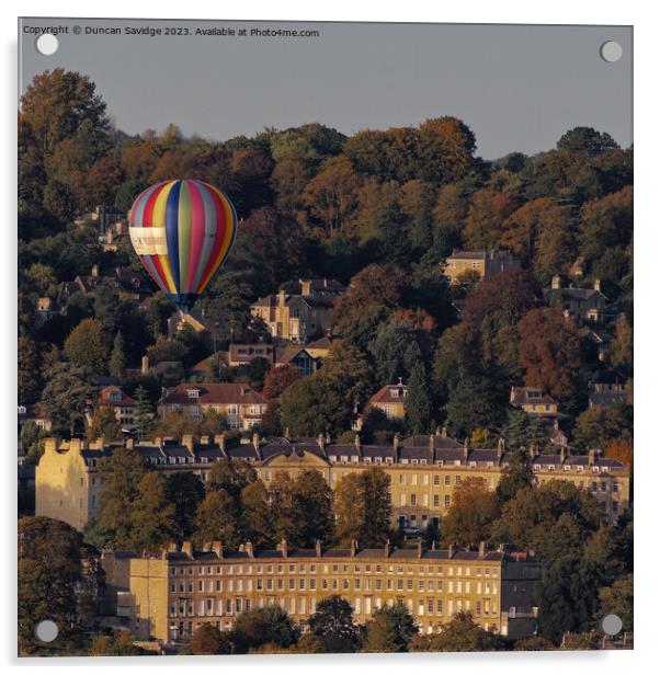 Hot Air Balloons over bath October 2023 Acrylic by Duncan Savidge