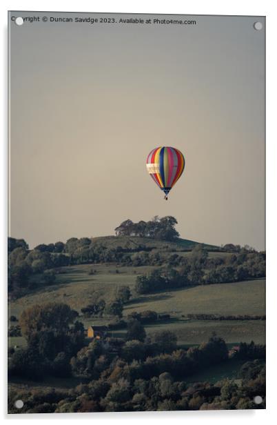 Hot Air Balloons over bath October 2023 Acrylic by Duncan Savidge