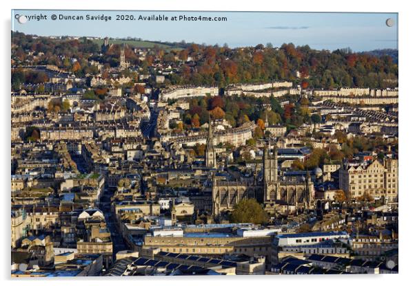 The best view of Autumnal Bath #bathskyline Acrylic by Duncan Savidge