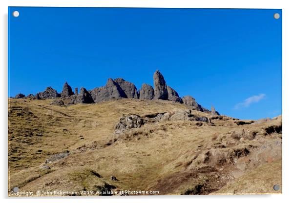 The Old Man of Storr, Isle of Skye, Scotland Acrylic by John Robertson