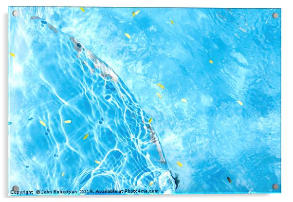 Cool Blue Pool Acrylic by John Robertson