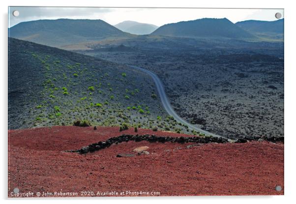 Lanzarote landscape                                Acrylic by John Robertson