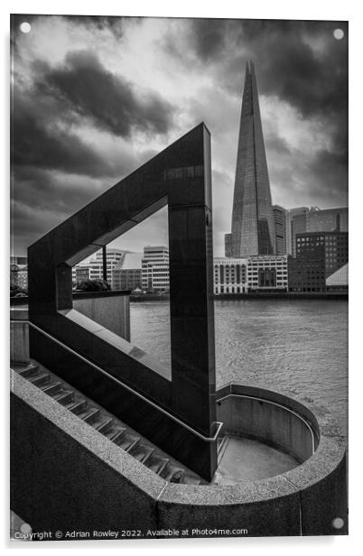 The Shard across the river Acrylic by Adrian Rowley