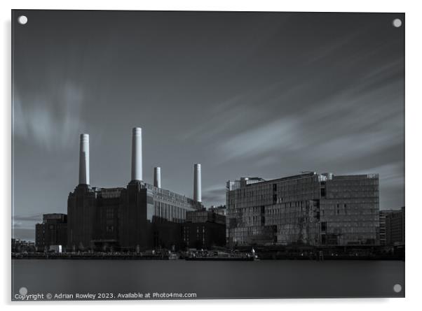 The old power station at Battersea Acrylic by Adrian Rowley