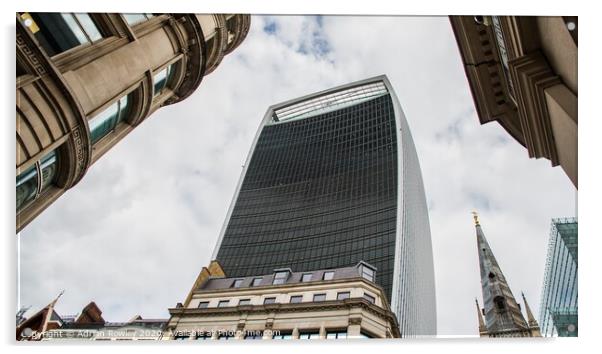 The Walkie Talkie Acrylic by Adrian Rowley