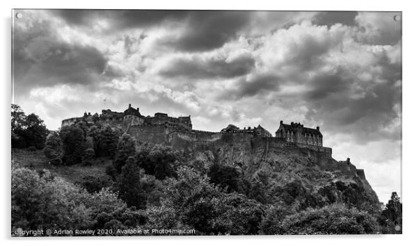 Edinburgh Castle Acrylic by Adrian Rowley