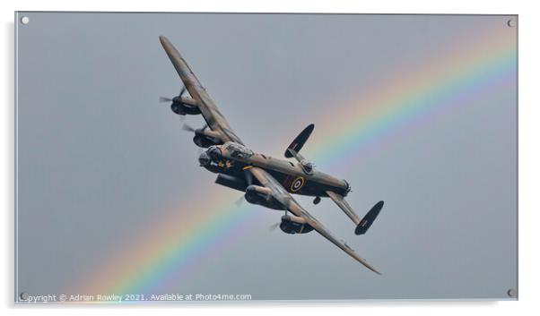 Lancaster Bomber with Rainbow Acrylic by Adrian Rowley