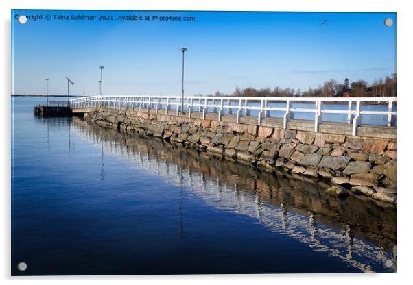 The Pier on a Beautiful Spring Morning  Acrylic by Taina Sohlman