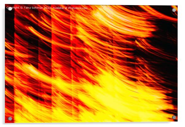 Flames Abstract  Acrylic by Taina Sohlman