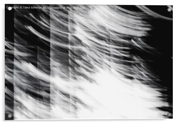 Flames Abstract Monochrome  Acrylic by Taina Sohlman
