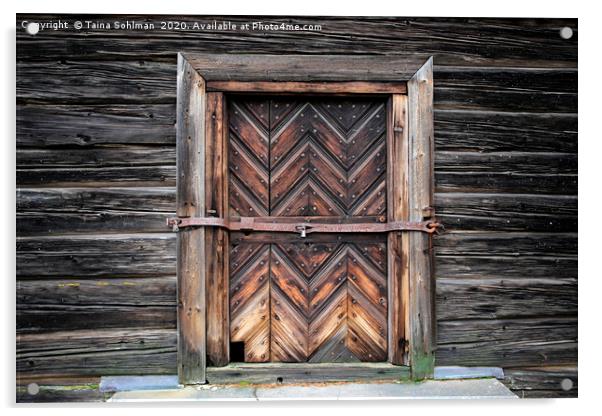 Old Granary Door Acrylic by Taina Sohlman