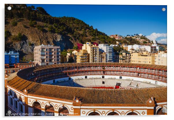 Exterior of 'La Malagueta', the bull ring of Malaga - Andalucia, Spain Acrylic by Mehul Patel