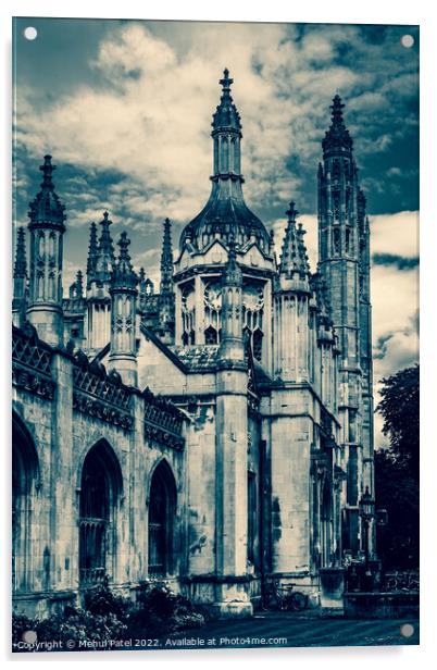 King's College Cambridge gatehouse, King's Parade, Cambridge, En Acrylic by Mehul Patel