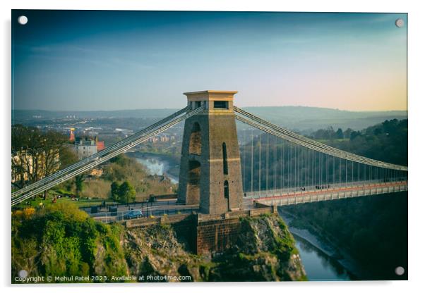 Tower of the Clifton Suspension bridge Acrylic by Mehul Patel