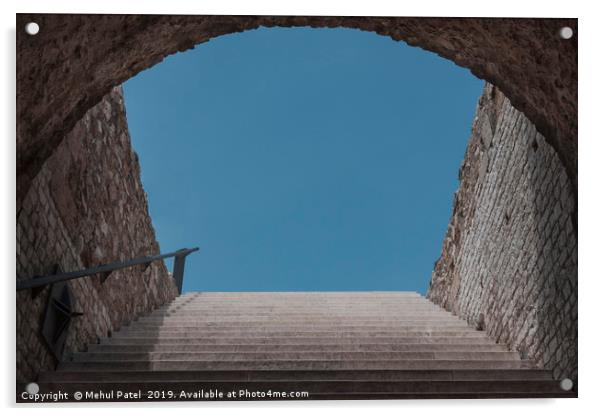 Stairway to sky  Acrylic by Mehul Patel