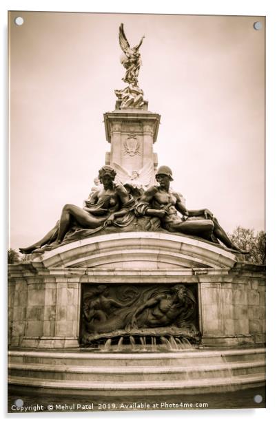 Vintage image look of Statues and water feature Acrylic by Mehul Patel