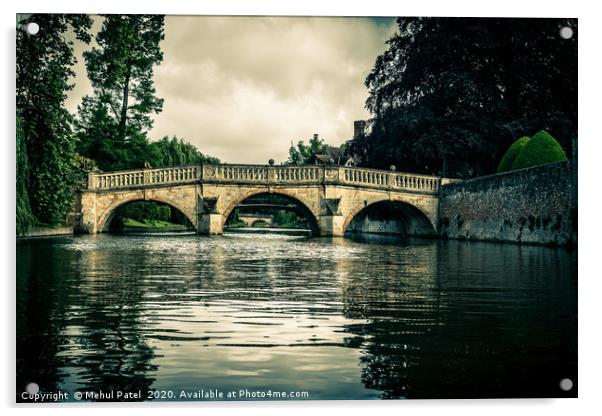 River Cam by The Backs, Cambridge, England, UK Acrylic by Mehul Patel