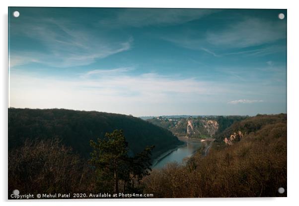 River Avon and the Avon Gorge from Clifton Down, B Acrylic by Mehul Patel