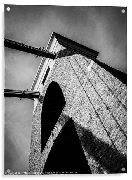 Tower of Clifton suspension bridge, Bristol Acrylic by Mehul Patel