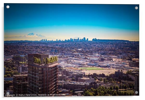 Vancouver to Burnaby skyline - Canada Acrylic by Mehul Patel