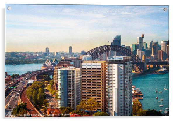 Sydney Harbour view from North Sydney, Sydney, New South Wales, Australia Acrylic by Mehul Patel