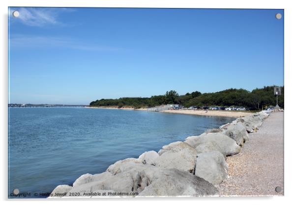 Hamble Beach Acrylic by Hayley Jewell