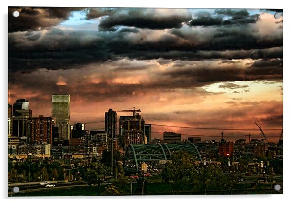 Denver by twilight Acrylic by Klara Memisevic