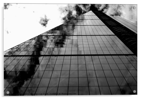 The skyscrapers - London Acrylic by Alessandro Ricardo Uva