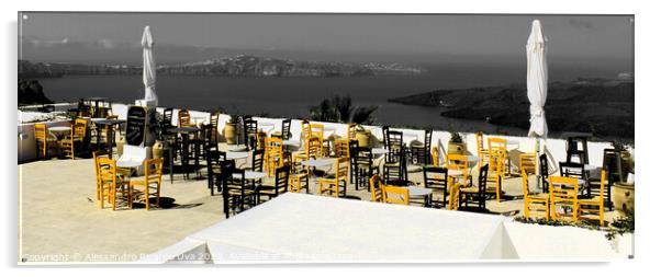 The chairs - Santorini Acrylic by Alessandro Ricardo Uva