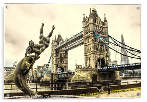 Tower Bridge - London Acrylic by Alessandro Ricardo Uva