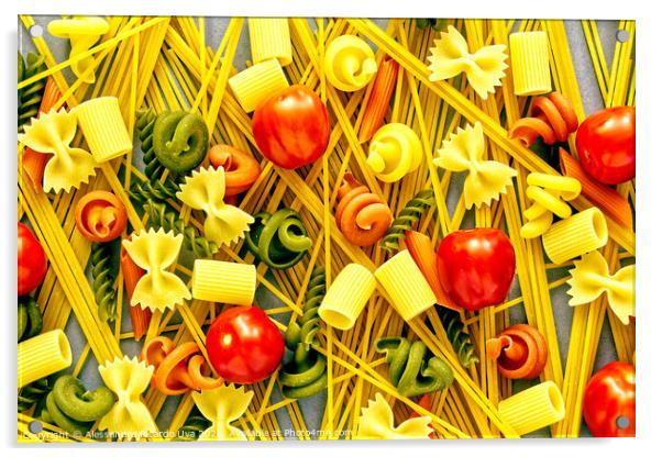 Italian Pasta  Acrylic by Alessandro Ricardo Uva