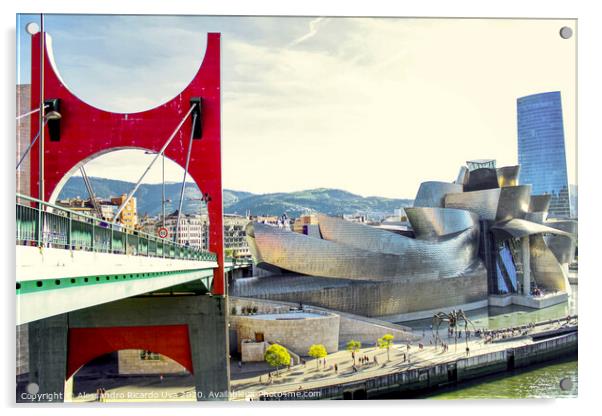 Guggenheim Museum Bilbao - Spain Acrylic by Alessandro Ricardo Uva