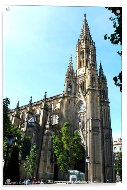 San Jose church - Bilbao Acrylic by Alessandro Ricardo Uva