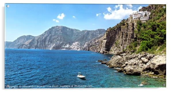 Blue Ocean - Amalfi Coast - Italy Acrylic by Alessandro Ricardo Uva