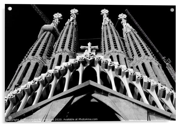 La Sagrada familia - Barcelona Acrylic by Alessandro Ricardo Uva