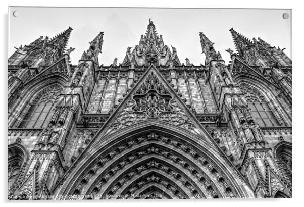 Barcelona cathedral Acrylic by Alessandro Ricardo Uva