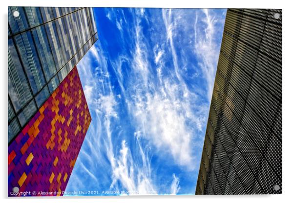 Blue sky - London Acrylic by Alessandro Ricardo Uva
