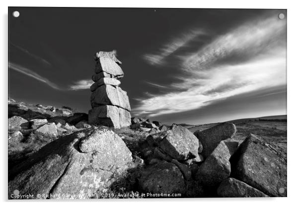 Bowerman's Nose in Black and White Acrylic by Richard GarveyWilliams