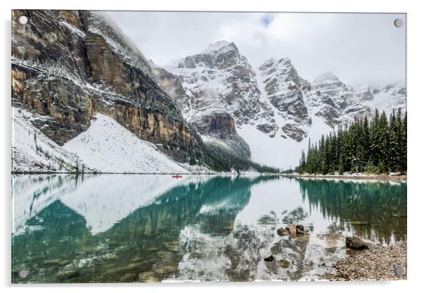 Moraine Lake, Banff National Park, Canada. Acrylic by Brenda Belcher