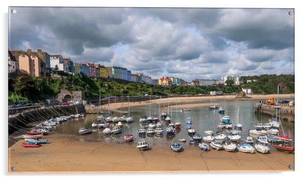 Tenby Harbour Acrylic by Brenda Belcher