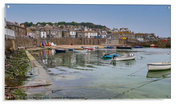 Mousehole in Cornwall Acrylic by Brenda Belcher