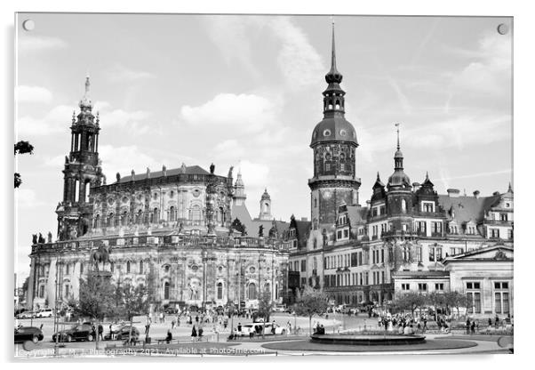 Dresden Castle and old town palaces  Acrylic by M. J. Photography