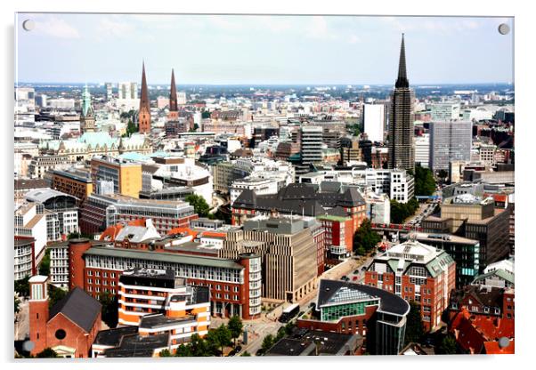 City of Hamburg, Germany Acrylic by M. J. Photography